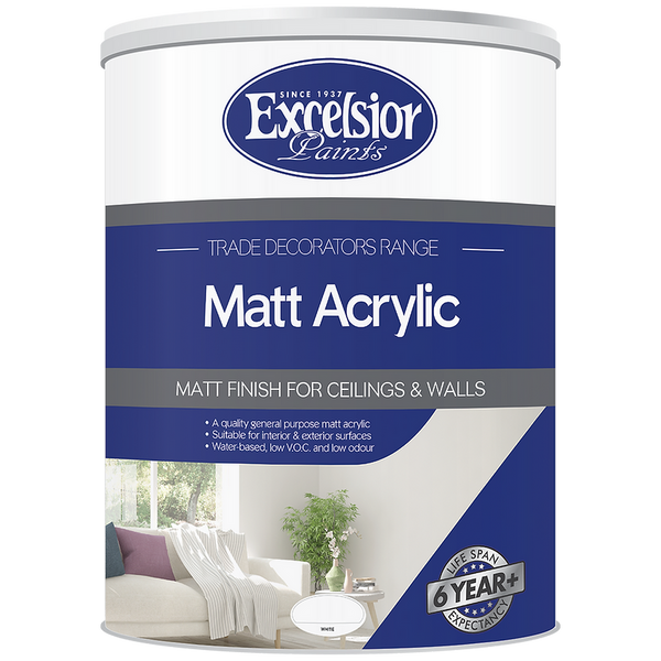 Excelsior Trade Decorators Matt Acrylic (Prices From)