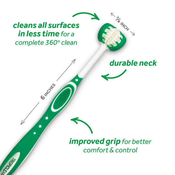 TropiClean Fresh Breath Triple Flex Toothbrush for dogs