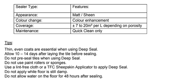 TFC Deep Seal (Prices From)