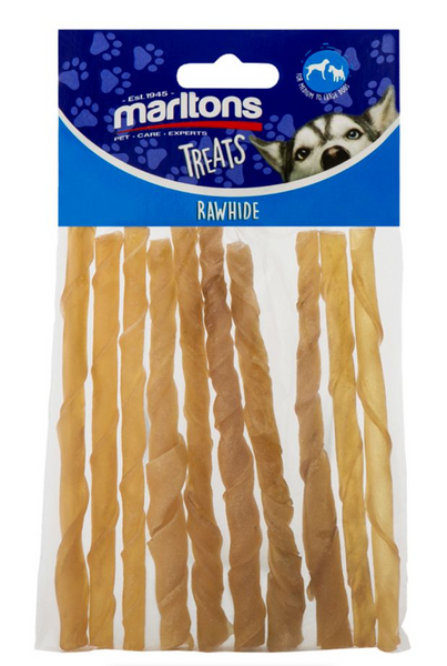 Marltons Rawhide Twisted Chew Sticks - 10's (6 Packets)