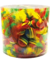 Marltons Rainbow Ball with Feather Toy - Tub