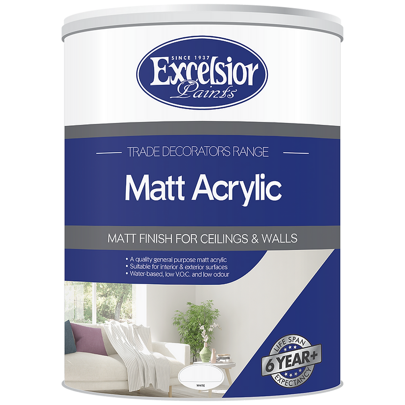 Excelsior Trade Decorators Matt Acrylic (Prices From)