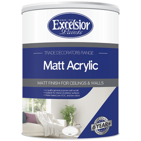 Excelsior Trade Decorators Matt Acrylic (Prices From)