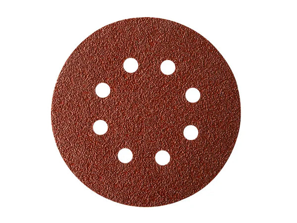 Coarse Cut Sanding Discs, Grip, 8 Holes, 125mm