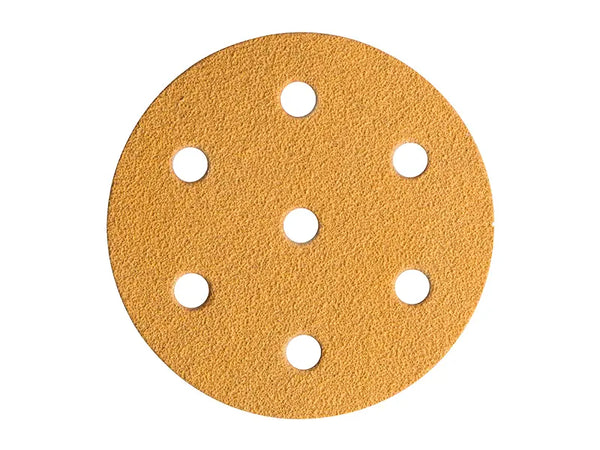 Gold Sanding Discs, Grip, 6+1 Holes