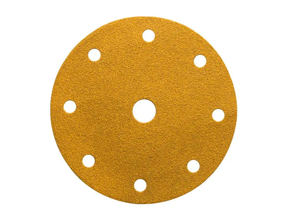 Gold Sanding Discs, Grip, 8+1 Holes