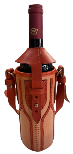 Handmade Full-Grain Leather Wine Bottle Carrier