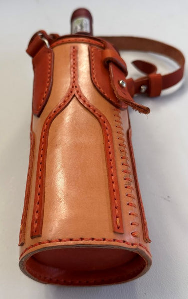 Handmade Full-Grain Leather Wine Bottle Carrier