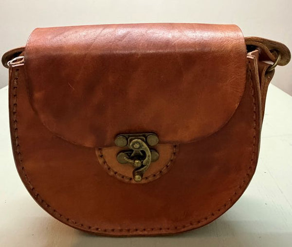 Handcrafted Full-Grain Leather Saddle Bag