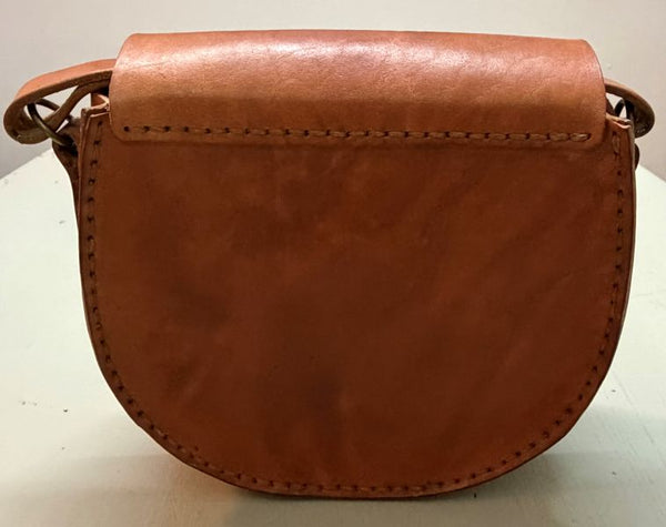 Handcrafted Full-Grain Leather Saddle Bag