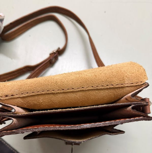 Handcrafted Full-Grain Leather Crossbody Bag
