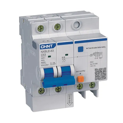 Chint NXBLE-63 Residual current operated circuit breaker (RCBO) - Earth Leakage