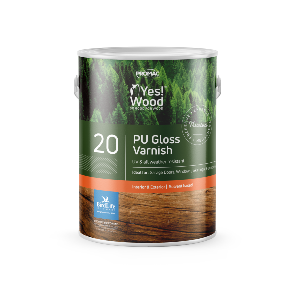 Yes Wood 20 PU Gloss Varnish: Durable wood varnish