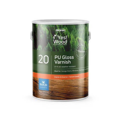 Yes Wood 20 PU Gloss Varnish: Durable wood varnish