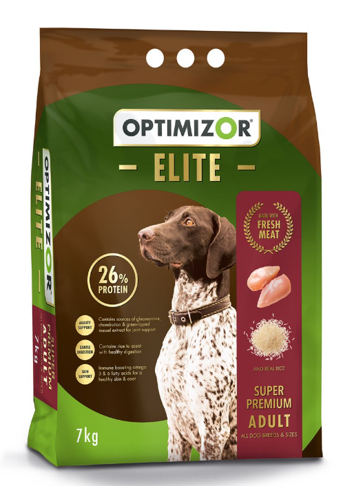 Optimizor Dog Food Elite Chicken and Rice 26% Inc. Fresh Meat (Prices From)