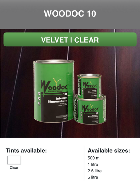 Woodoc 10 Velvet Clear (Prices from)