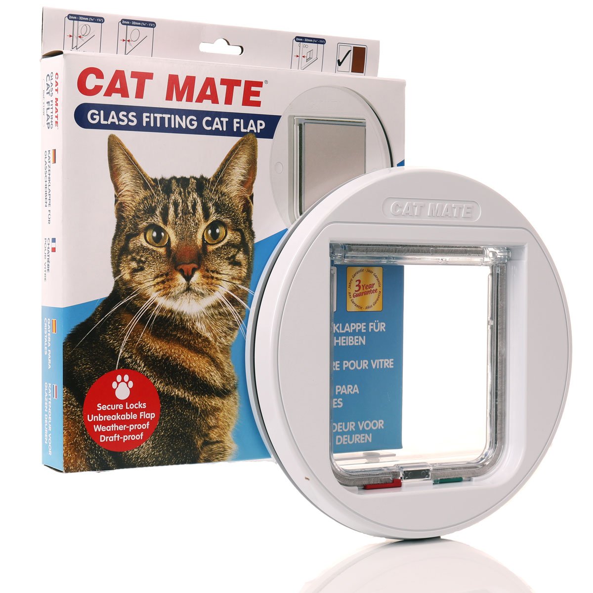 Cat Mate Glass Fitting Cat Flap For the Farmer