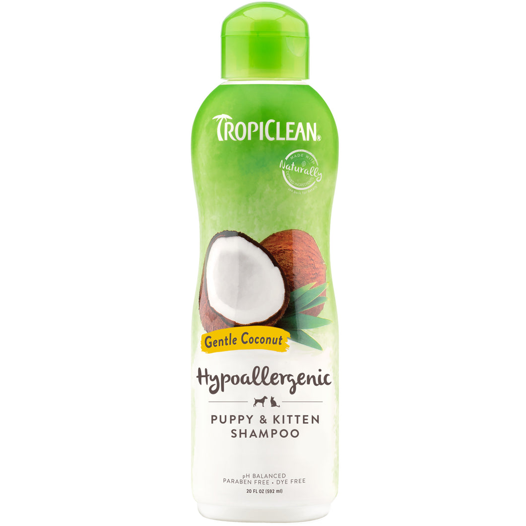 TropiClean Gentle Coconut Hypoallergenic Puppy & Kitten Shampoo 355ml