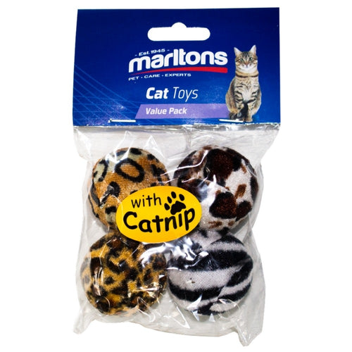 Marltons Rattle Design Ball 4 Pack 4cm