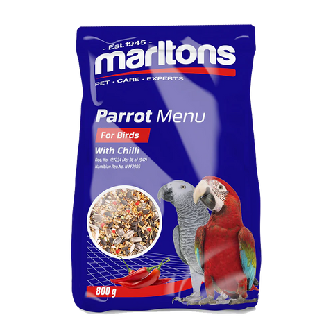 Marltons Parrot Food With Chillies (10 x 800g)
