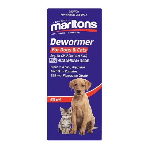 Marltons Dewormer For Dogs & Cats 50ml (10 Packets)