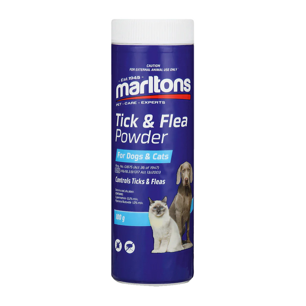 Marltons Tick & Flea Powder For Dogs & Cats 100g x 6