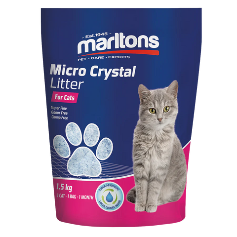 Marltons Cat Litter Micro Crystals (8 x 1.5kg)