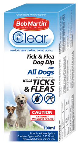 Bob Martin Tick & Flea Dog Dip 100Ml