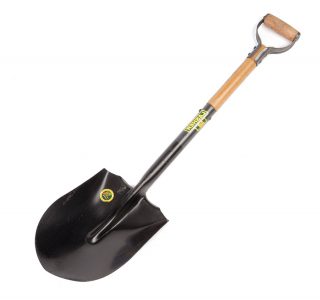 Lasher Shovel – Round Nose Open Socket (Wood Shaft, Metal Hilt B2)