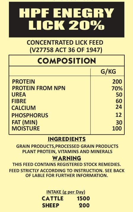 Lick Energy Meal 25kg