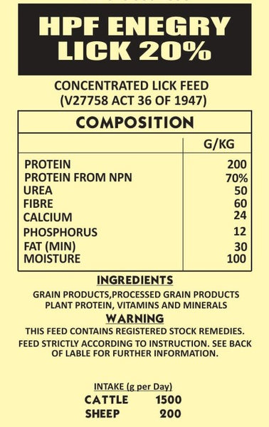 Lick Energy Meal 25kg