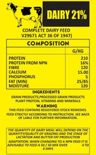 Dairy 21%  Meal 40kg