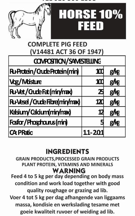Horse 10% Ration Pellets 40kg