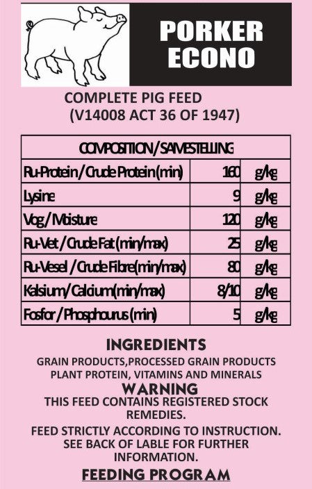 Porker Econo 40kg Meal