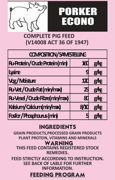 Porker Econo 40kg Meal