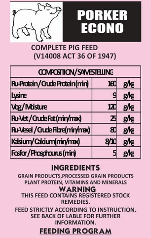 Porker Econo 40kg Meal