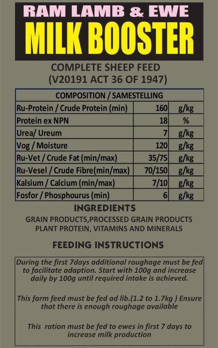 Ram Lamb & Ewe Milk Booster Pellets 40kg