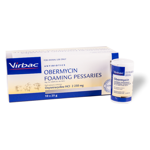 Virbac Obermycin Foaming Pessaries 10 x 25g (Oberon Pharma)