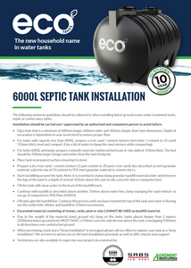 6000lt Eco Septic Tank