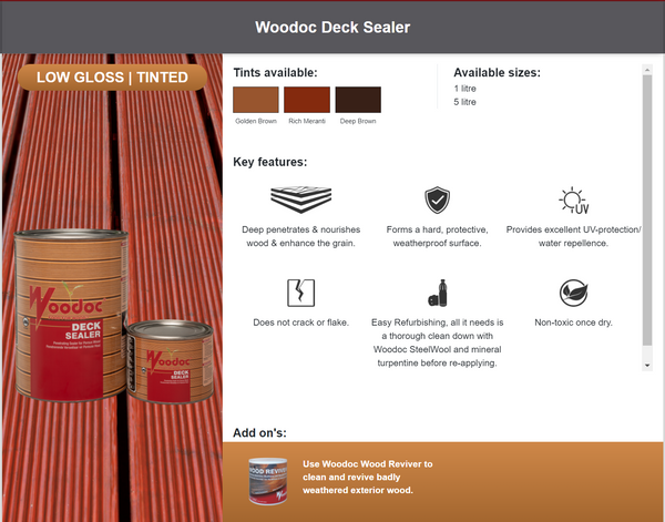 Woodoc Deck Sealer (Prices from)