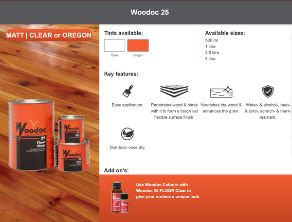 Woodoc 25 Matt (Prices From)