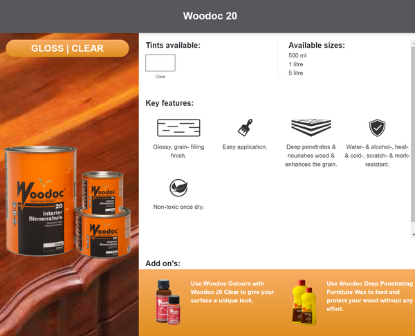 Woodoc 20 (Prices from)