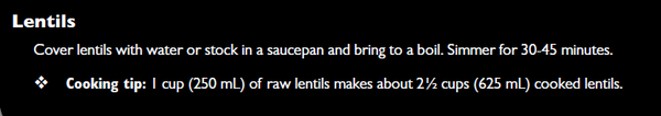Whole Brown Lentils. (Prices From)