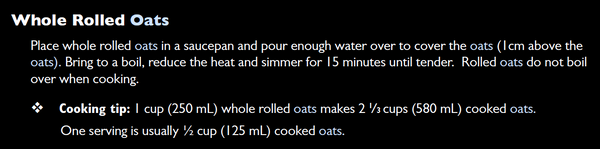 Rolled Oats (Prices From)