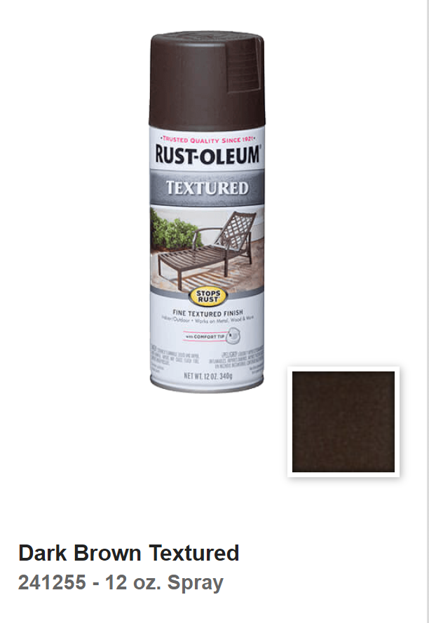 Stops Rust Textured Spray Paint Dark Brown