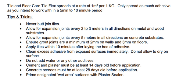 TFC Tile Flex (Prices from)
