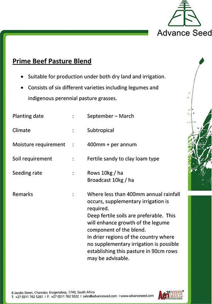 Prime Beef Pasture Blend 10kg