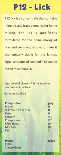 Lick P12 Phosphate no Diatoms Meal 25kg